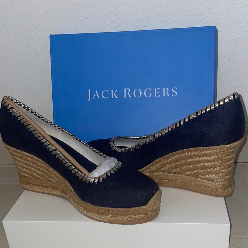 Jack Rogers Women's Black Wedge Shoes